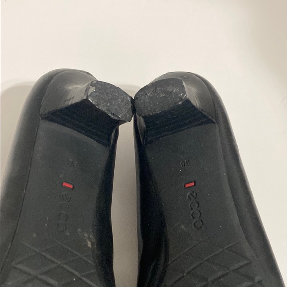 Ecco Womens EU Size 38 Classic Black Leather 2" Heel Shoes - Picture 10 of 12
